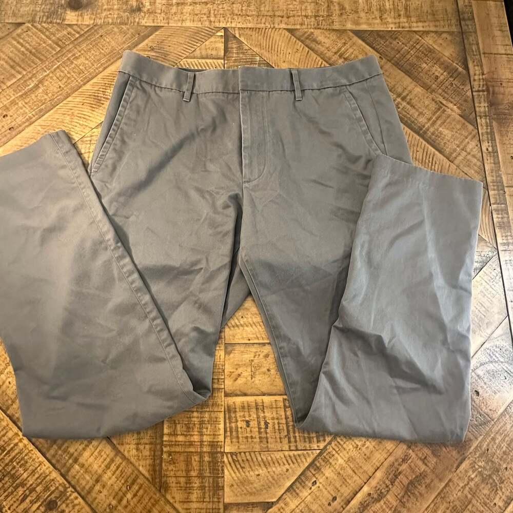 Bonobos Friday Slim Straight Cotton Chino Pants 34/30 Grey